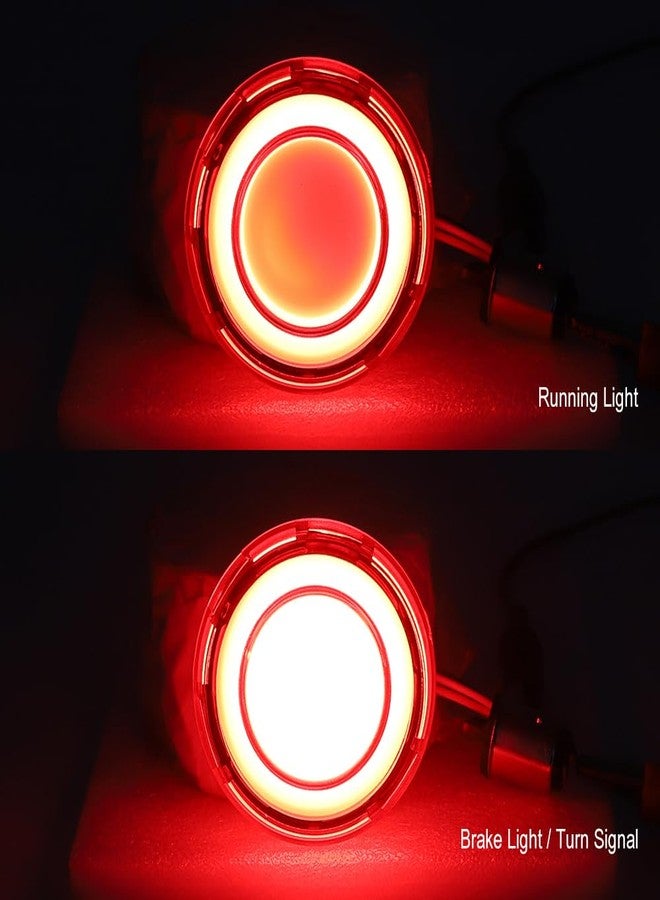 ZYTC 2" LED Turn Signals w/Running Light Red Case Bullet Style Front 1157 LED Turn Signal Kit Red Light for Harley-Davidson - Image 3
