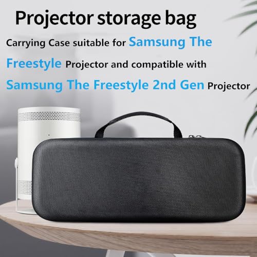 ZLiT Case for Samsung The Freestyle Projector/The Freestyle 2nd Gen Projector Storage Bag Protective Hard Shell Carrying Case(Black,1Pcs) - Image 2