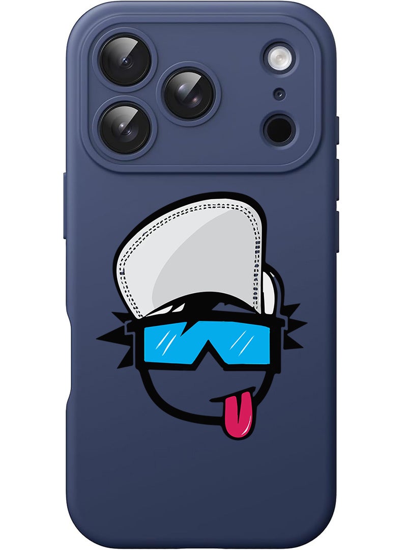 Theodor Protective Slim Fit Case Liquid Silicone Cover with Full Body Protection Anti-Scratch Shockproof Case For Apple iPhone 17 Pro (Blue) Crew 5 - Image 1