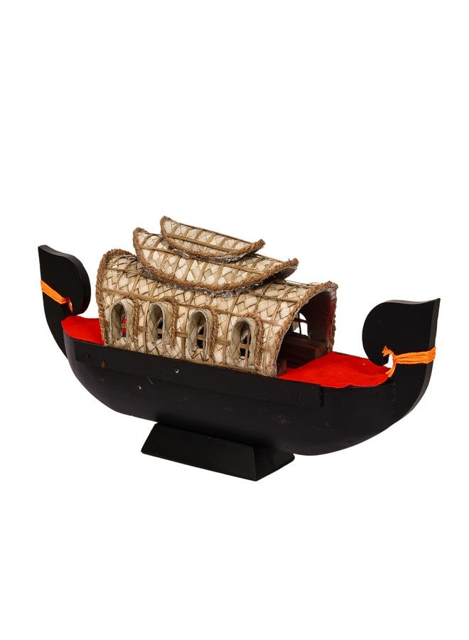 NATRIEL Traditional Kerala Style Miniature Houseboat, Decorative Showpiece, 14x5 Inch, Table Decor - Image 5