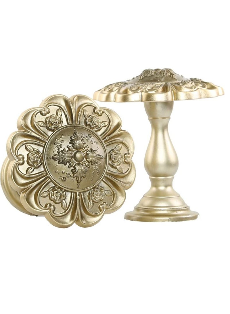 IDT 1 Pair Curtain Holdbacks Window Tie Backs Holders For Bedroom Wall Office Decor Home Sheer Blackout Drapes Blind Curtains Decorations Accessories Buckle Hooks Dark Golden Colour - Image 2