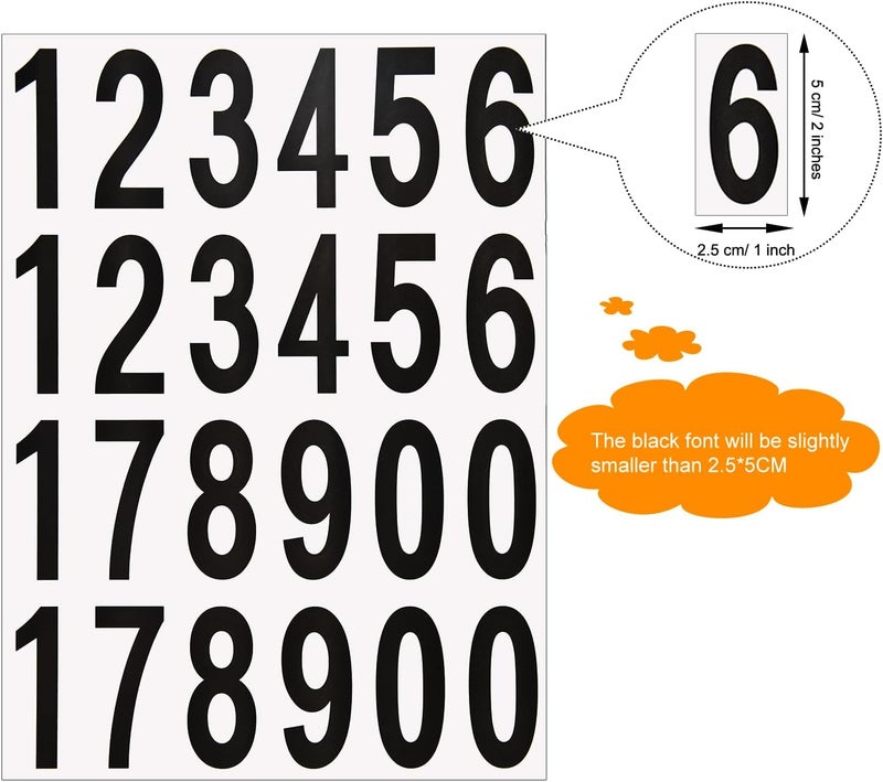 Outus 240pcs 10 Sheets Self Adhesive Vinyl Numbers Stickers Waterproof Reflective Mailbox Numbers Decals for Window Door Address Business and Mailbox Signs, Indoor or Outdoor - Image 2