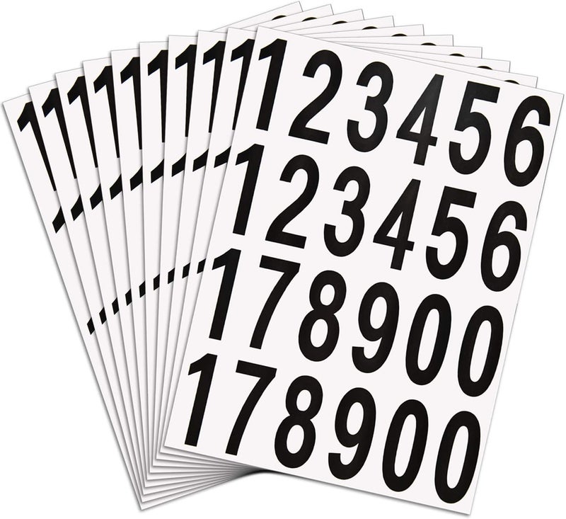 Outus 240pcs 10 Sheets Self Adhesive Vinyl Numbers Stickers Waterproof Reflective Mailbox Numbers Decals for Window Door Address Business and Mailbox Signs, Indoor or Outdoor - Image 1