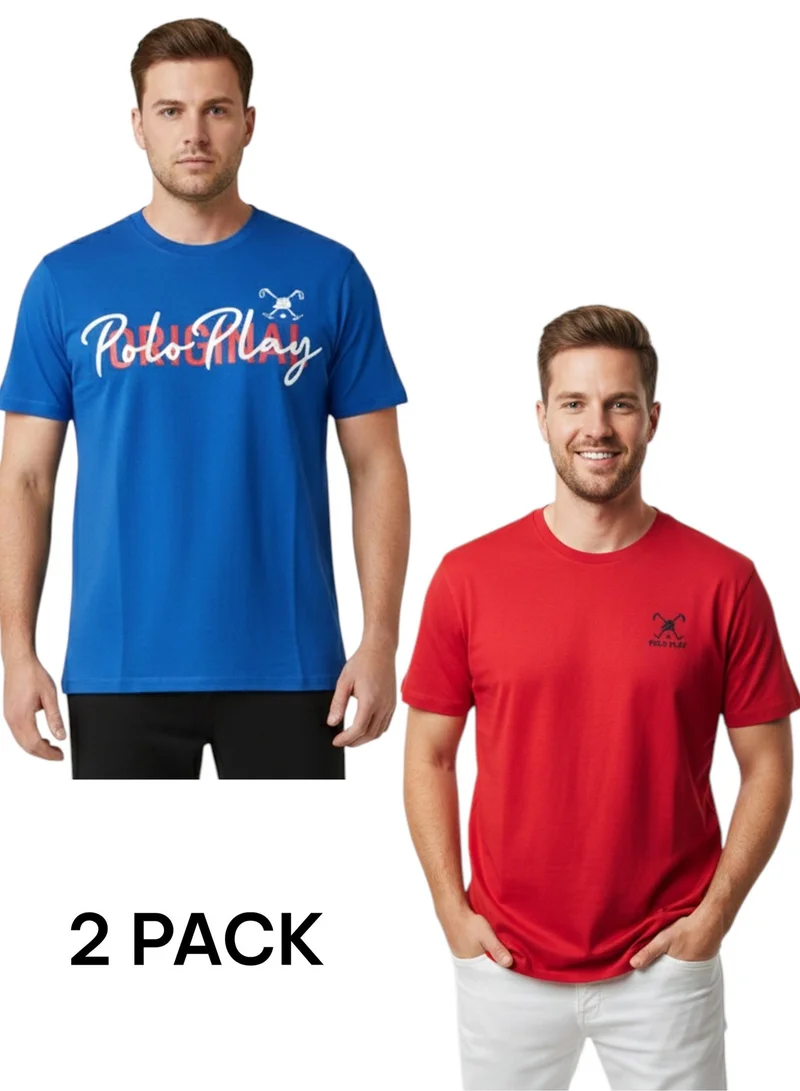 بولو بلاي  Men’s Graphic T-Shirt-2 pack