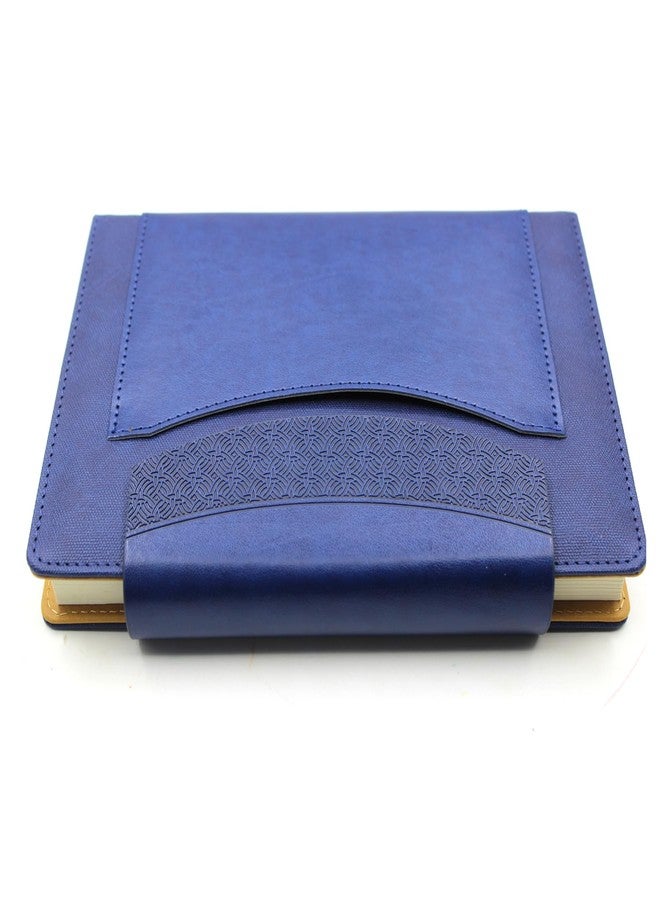 Viva ORNATE A5 Portfolio Diary, Multidated, 400 Pages, 70 GSM Cream Paper, Thermo PU Cover, Refillable Sleeve, Arc Shape Flap Closure, 21.7x15.0 cm (Blue) - Image 3