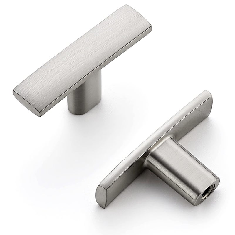 Ravinte 10 Pack Cabinet Handles Brushed Nickel Cabinet Pulls Kitchen Cabinet Handles,Curved Drawer Pulls in 1-3/4 Inch Length with Single Hole Arch Kitchen Cabinet Hardware - Image 3