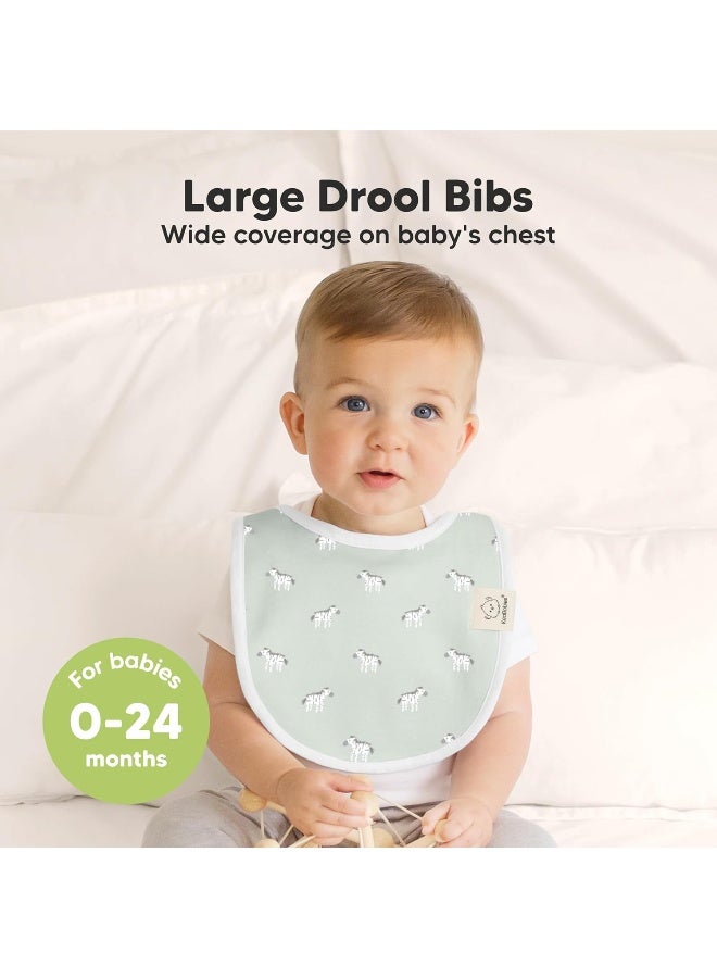 KeaBabies 8-Pack Organic Baby Bibs for Boys, Girls - Soft Cotton Drooling and Teething Bibs for Baby Girl & Boy, Extra Absorbent, Easy to Clean & Put On for Toddler, Newborn, Infant 0-24 Months (Wilderness) - Image 2