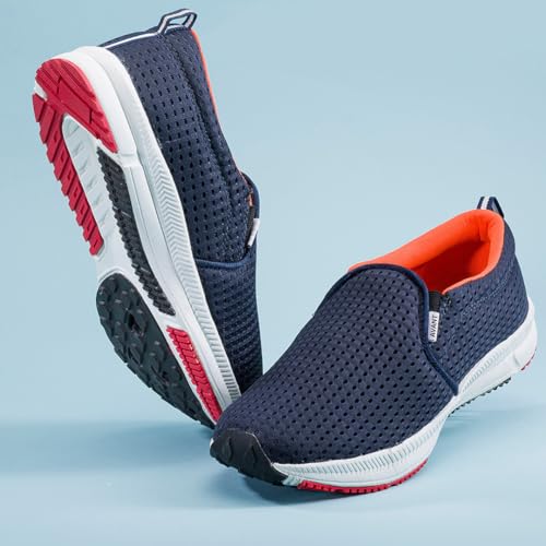 AVANT Men's Bolt Slip-on Training Shoes |100% Pure Rubber Outsole | Natural Rubber EVA Insole | Enhanced Grip for Low Abrasion |Quick Dry Polo Mesh - Navy Blue, UK 7 - Image 2