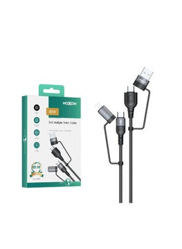 MOXOM MX-CB51 1 Meter 60w Multiple Charging Cable, Black  - Image 1