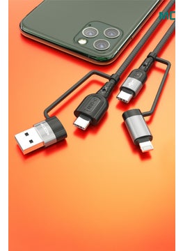 MOXOM MX-CB51 1 Meter 60w Multiple Charging Cable, Black  - Image 2