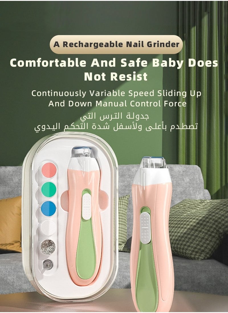Gonice Baby Nail Clippers, Electric Trimmer, Infant Nails File Kit with LED Lighting, and 6 Different Sized Sanding Pads, Suitable for Newborn Toddler Children or Adults Toes Fingernails Care  - Image 2