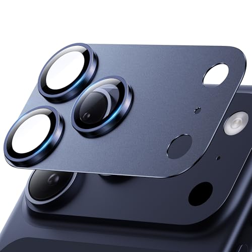Hoerrye for iPhone 17 Pro Camera Lens Protector 12FT Shatterproof Military Grade Strong Adsorption Top 9H Tempered Glass Camera Screen Full Protective Cover Case FriendlyDeep Blue - Image 1