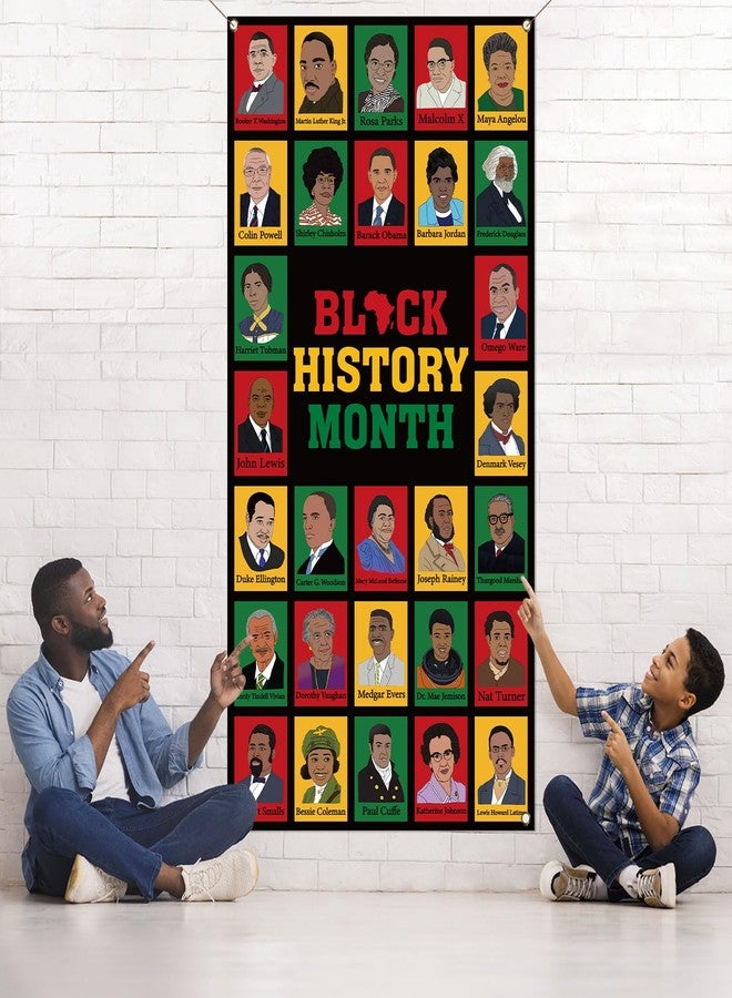 Pudodo Black History Month Door Cover African American Holiday Art Posters Classroom Door Banner Photography School Home Porch Decoration - Image 3