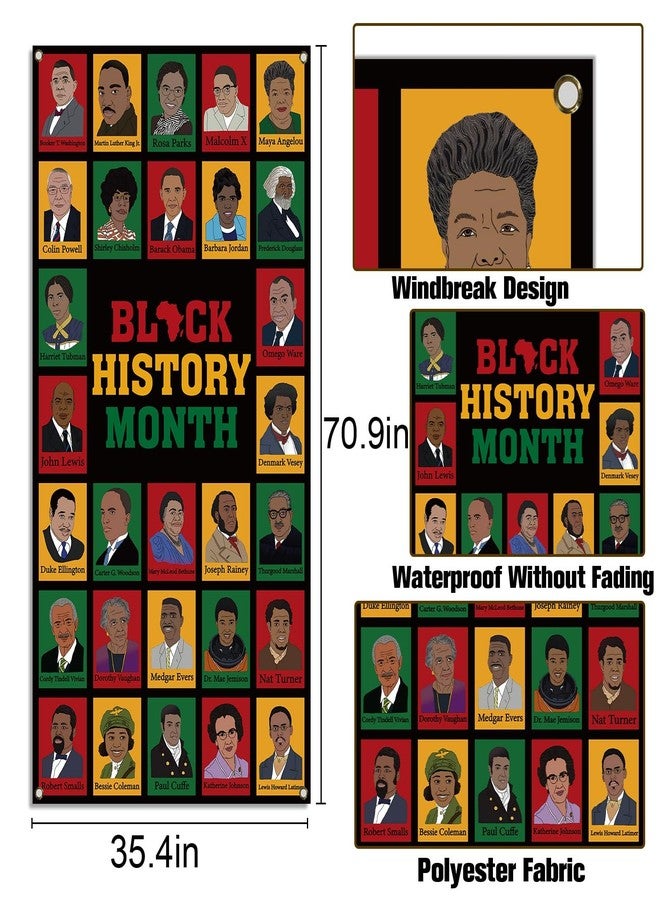 Pudodo Black History Month Door Cover African American Holiday Art Posters Classroom Door Banner Photography School Home Porch Decoration - Image 2