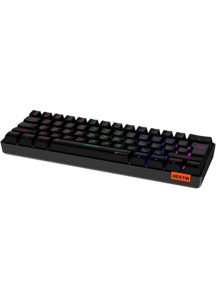 Meetion MK005 60% Gaming Keyboard 12 Multimedia Shortcuts Keys With True Mechanical Fixed Shaft LED Backlight Brightness Adjustable Wired Anti-Ghosting Mechanical Keyboard For Windows And Mac
