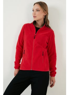 Lela High Collar Zipper Pocket Fleece Cardigan Women's Fleece 5907002  - Image 3