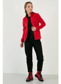 Lela High Collar Zipper Pocket Fleece Cardigan Women's Fleece 5907002  - Image 4
