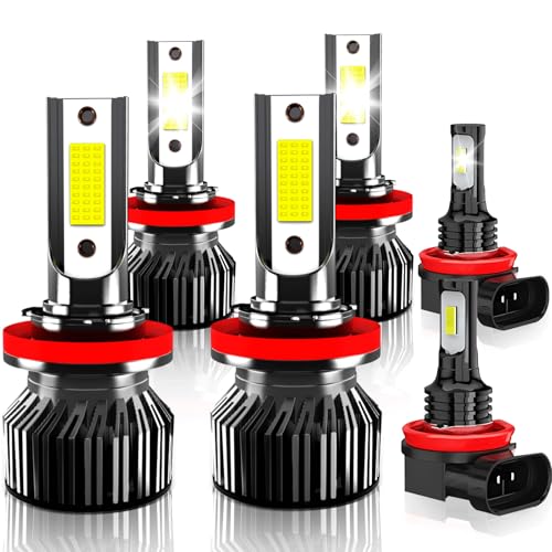 KAUNBAST Compatible for 2007 2008 2009 2010 2011 2012 2013 2014 2015 2016 2017 2018 Nissan Altima High Low Beam Fog Bulbs Combo 6500K Bright White Plug N Play 6Pack - Image 1