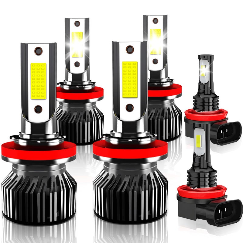 KAUNBAST Compatible for 2007 2008 2009 2010 2011 2012 2013 2014 2015 2016 2017 2018 Nissan Altima High Low Beam Fog Bulbs Combo 6500K Bright White Plug N Play 6Pack - Image 2