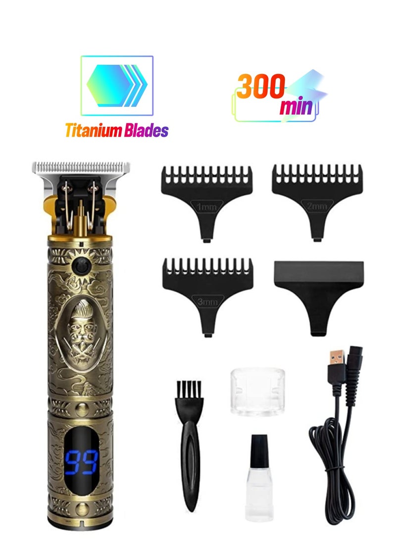 T Blade Hair Trimmer for Men, Cordless Electric Pro Li Outliner, Zero Gapped Detail Barbershop Beard Shaver Rechargeable Hair Clippers - Image 1
