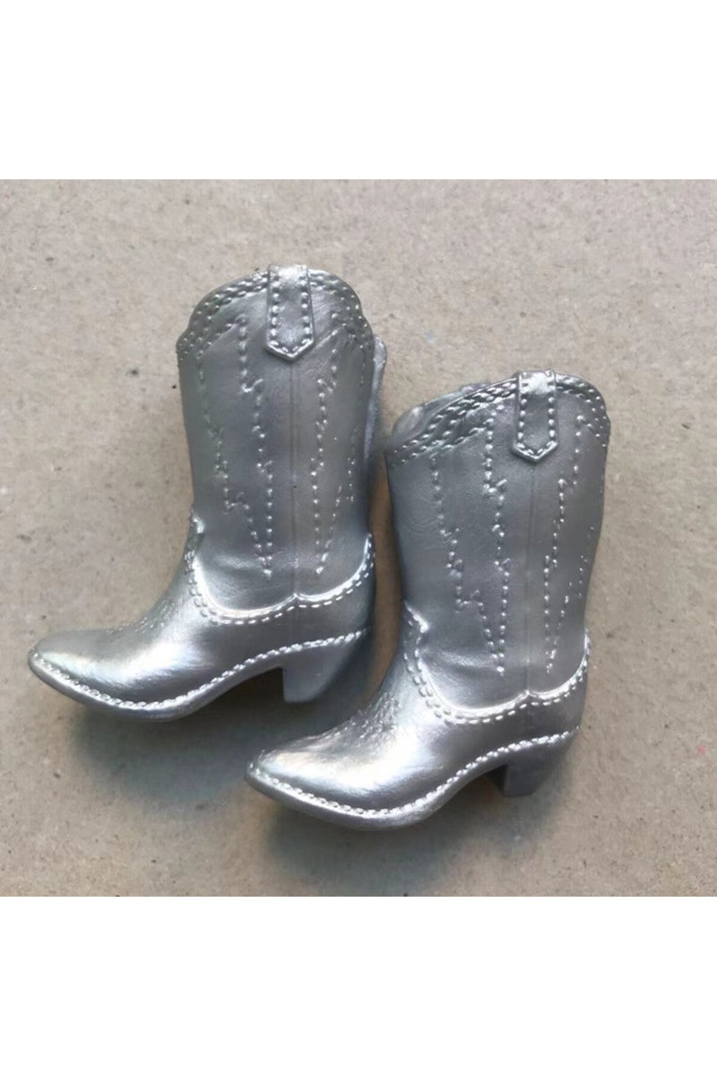 حذاء فضي مقاس واحد رقم 25، مناسب لدمى بليثي، ديكورات دمى بليثي 1/6، أسود، بني، أزرق، أبيض، فضي