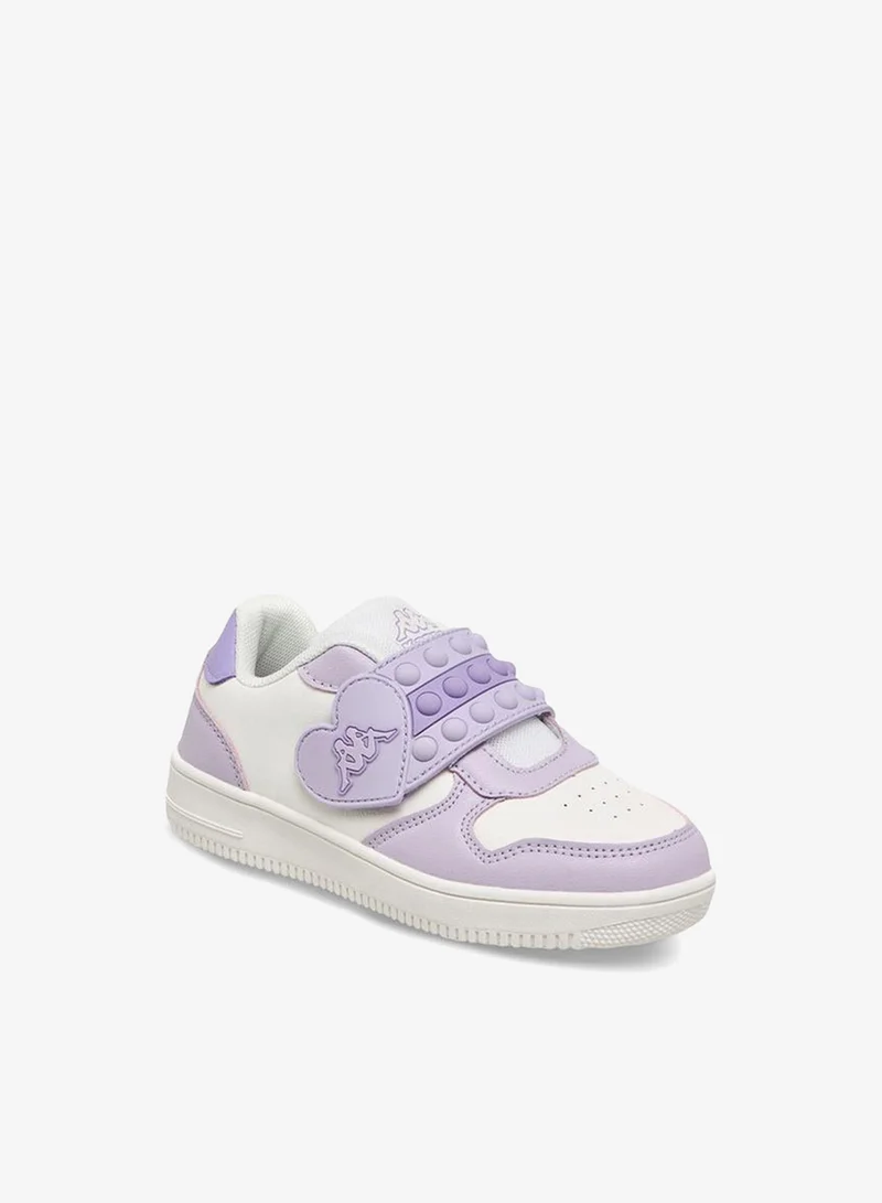 Kappa Girls Logo Print Hook & Loop Ankle Sneakers