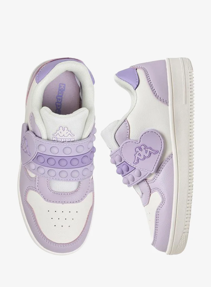 Kappa Girls Logo Print Hook & Loop Ankle Sneakers