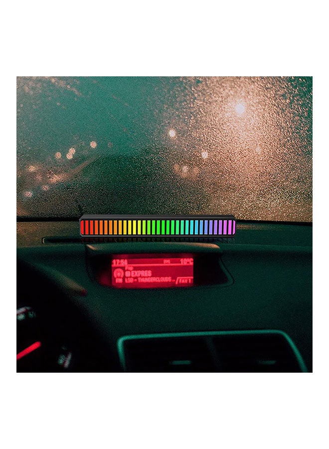 مصباح ليلي بإضاءة متعددة الألوان RGB  يلتقط إيقاعات الصوت بإضاءة نيون مع إمكانية التحكم في الصوت ومزود بعدد 32 لمبة LED متعدد الألوان 18.2سم - Image 4