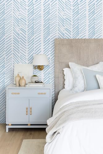 Guvana Line Peel and Stick Wallpaper Blue and White Wallpaper Striped Contact Paper 17.7"x118" Self Adhesive Wallpaper Removable Contact Paper Decorative Wallpaper for Bathroom Livingroom Covering - Image 4