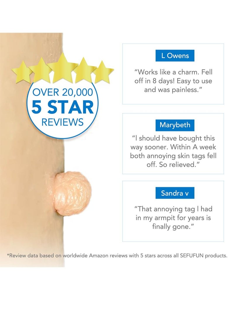 2 in 1 Wart Removal Tool Skin Tag Removal Double Head Kit Painless Easy-Using Device for Small to Large Sized Skin Tag on Face Neck and Body Blue