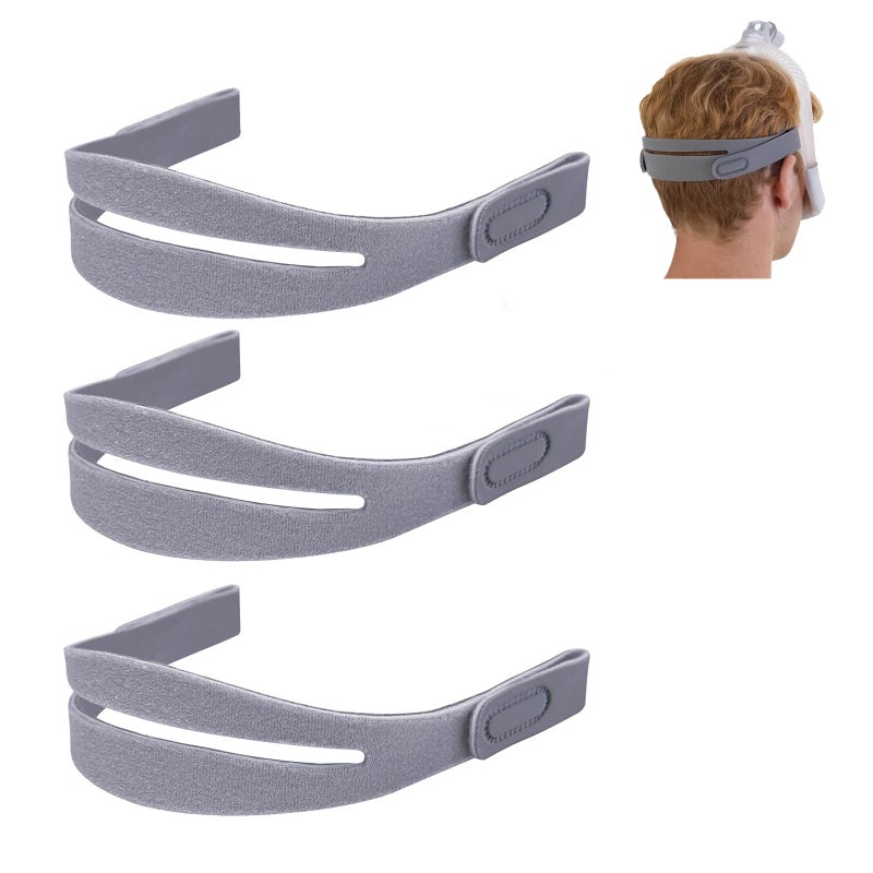 RespWave 3 Packs Replacement Headgear Compatible with Airfit N30i and P30i Nasal Mask, Adjustable and Stretchy Material, FSA HSA Eligible, CPAP Straps Secure Fit CPAP Supplies Accessories (W/O Mask or Frame) - Image 1