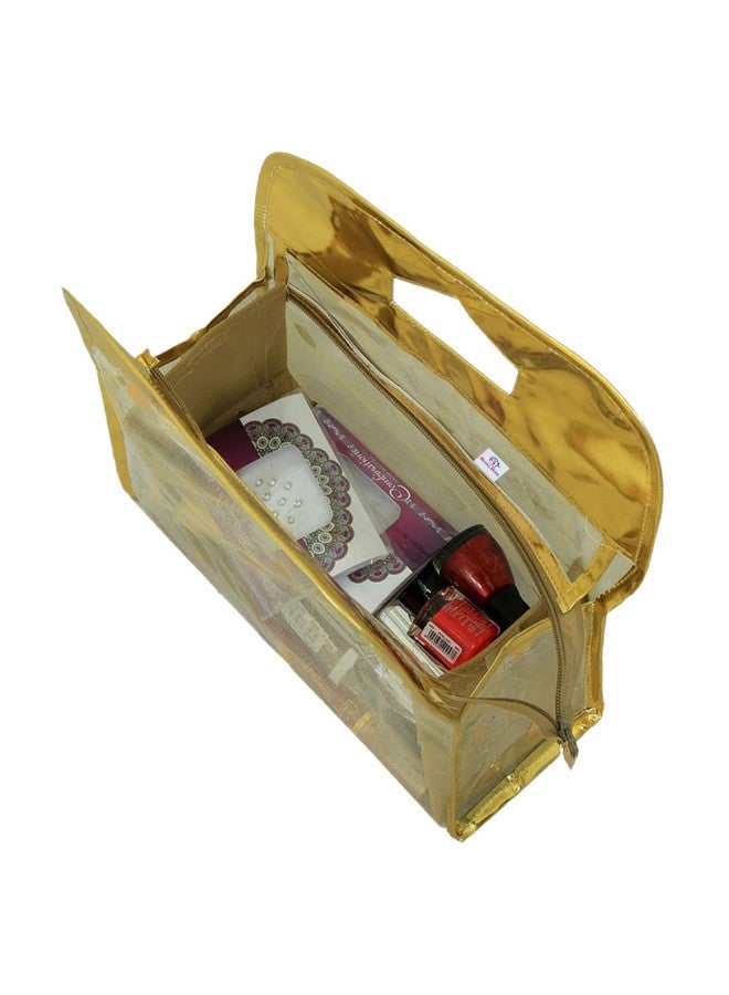 هارتس حقيبة أدوات الزينة للسفر متعددة الاستخدامات من مادة PVC / حقيبة مكياج للمنزل والسفر (ذهبي) 52Hh4111 - Image 2