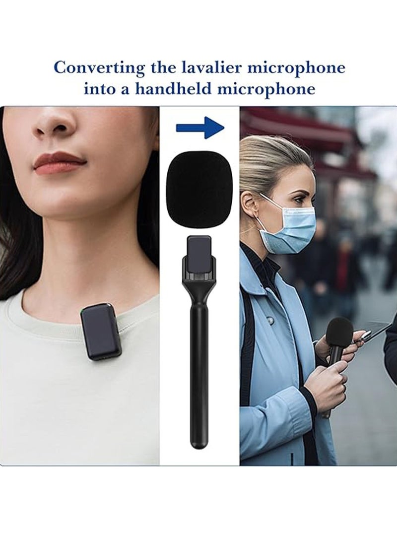 candc Interview 3-in-1 Dual Wireless Microphone System – Black | 2 Transmitters & 1 Receiver | Noise-Canceling, Long Battery Life (8 Hours), Wide Device Compatibility for Smartphones, Cameras, Laptops | Ideal for Vlogging, Podcasting, YouTube, Live Streaming  - Image 3