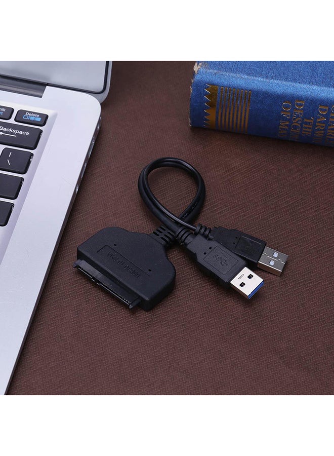 7 +15 Pin SATA To USB 3.0 Drive Converter Adapter Cable For 2.5 Inch HDD/SSD Black - Image 3