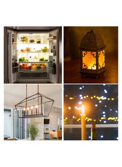 Y&D E14 LED Bulb, Candle Bulbs 0.5W, Chandelier C7 Night Light Bulb Small Edison Screw Vintage Amber Glass Filament Salt Lamp 2200K, 5W Equivalent Non-Dimmable (5Pcs Warm White)  - Image 5