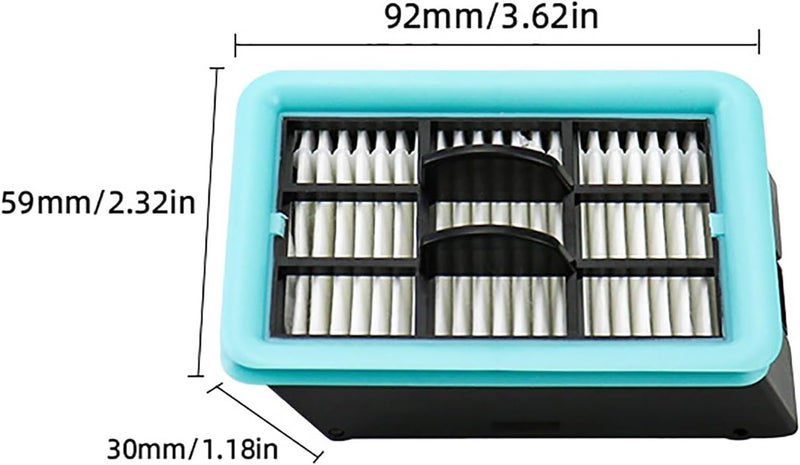 HMHAMA فرشاة دوارة وفلتر HEPA بديلة لمكانس Bissell Crosswave HF2/3845N/3831 أجزاء ممسحة الأرضيات، 2 فلتر HEPA - Image 4
