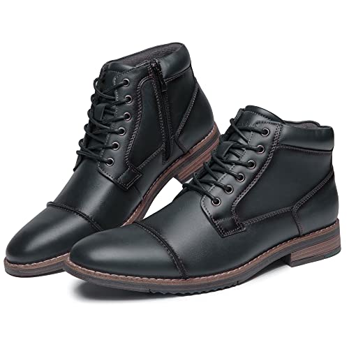 Arkbird Mens Dress Boots, Genuine Leather Classic Casual Ankel Boots with Side Zipper - Image 1