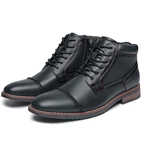 Arkbird Mens Dress Boots, Genuine Leather Classic Casual Ankel Boots with Side Zipper - Image 3