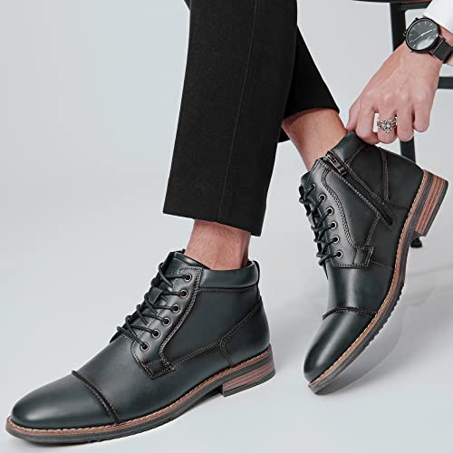Arkbird Mens Dress Boots, Genuine Leather Classic Casual Ankel Boots with Side Zipper - Image 5