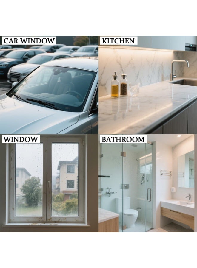 ممسحة تنظيف النوافذ 3 في 1، منظف زجاج الدش متعدد الوظائف الجديد 2025، منظف ممسحة النوافذ 3 في 1 مع رذاذ وممسحة وفرشاة لغرفة النوم والسيارة والمطبخ. - Image 3