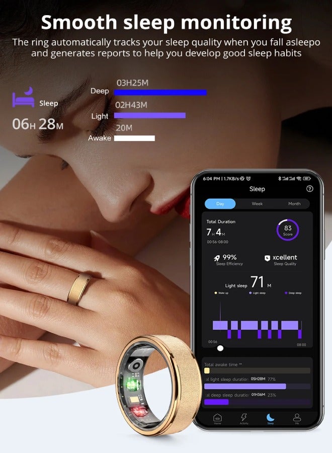 ColMi COLMI R10 Smart Ring with Charging Case for Men Women, Health and Sleep Monitor, 5ATM Waterproof Multi-sport Mode  - Image 5