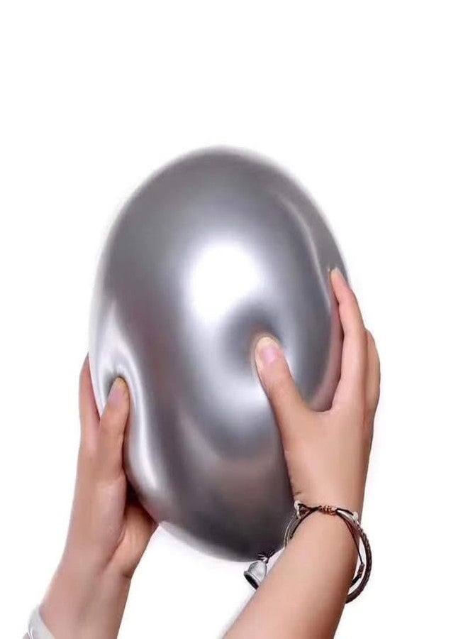 Juzfun Confetti Balloons for Birthday Engagement Wedding Anniversary Baby Shower Kids Party Decoration Graduation Day Silver 12 Inch Latex Balloon Suitable for Helium pack of 14 pieces - Image 4