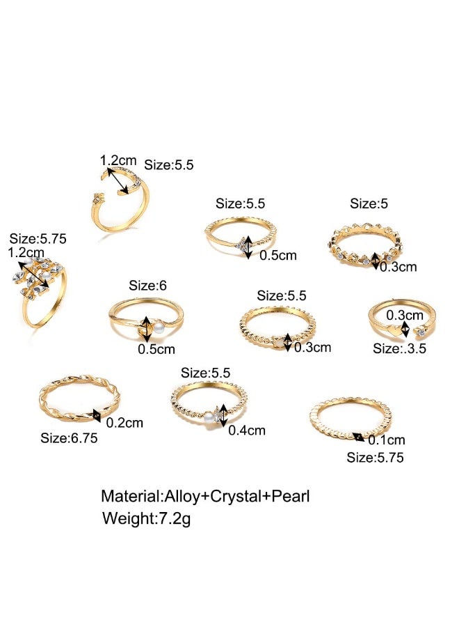 Dark Horse Gold Stacking Ring Set, Vintage Knuckles, Stackable Moon, Star, Snake, Butterfly, Heart, Flower, And Leaf Top Rings. - Image 3