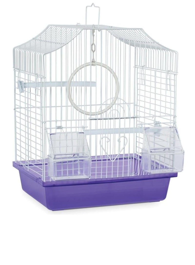 vsell24 قفص الطيور المعلق خفيف الوزن للطيور الصغيرة والببغاوات والكوكاتيل الكناري فينش وطيور الحب 30X23X39 سم - Image 1