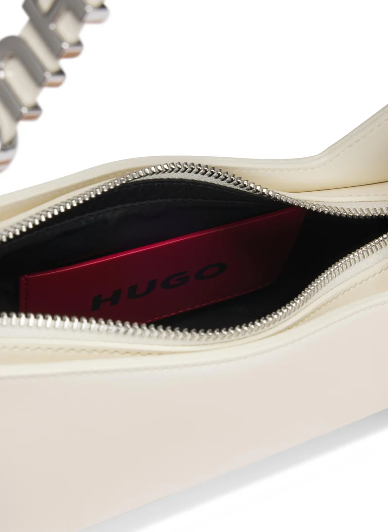 HUGO Faux-leather shoulder bag with logo strap