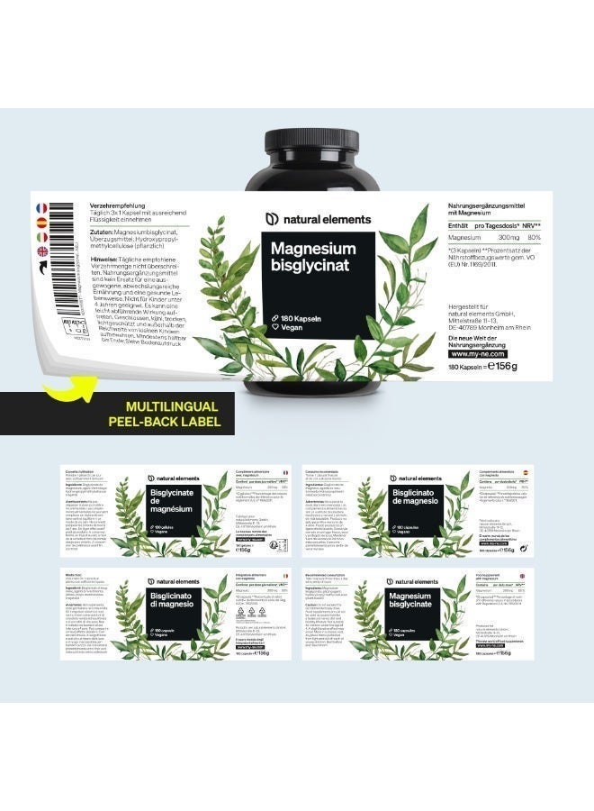natural elements Magnesium bisglycinate 180 capsules Vegan - Image 5