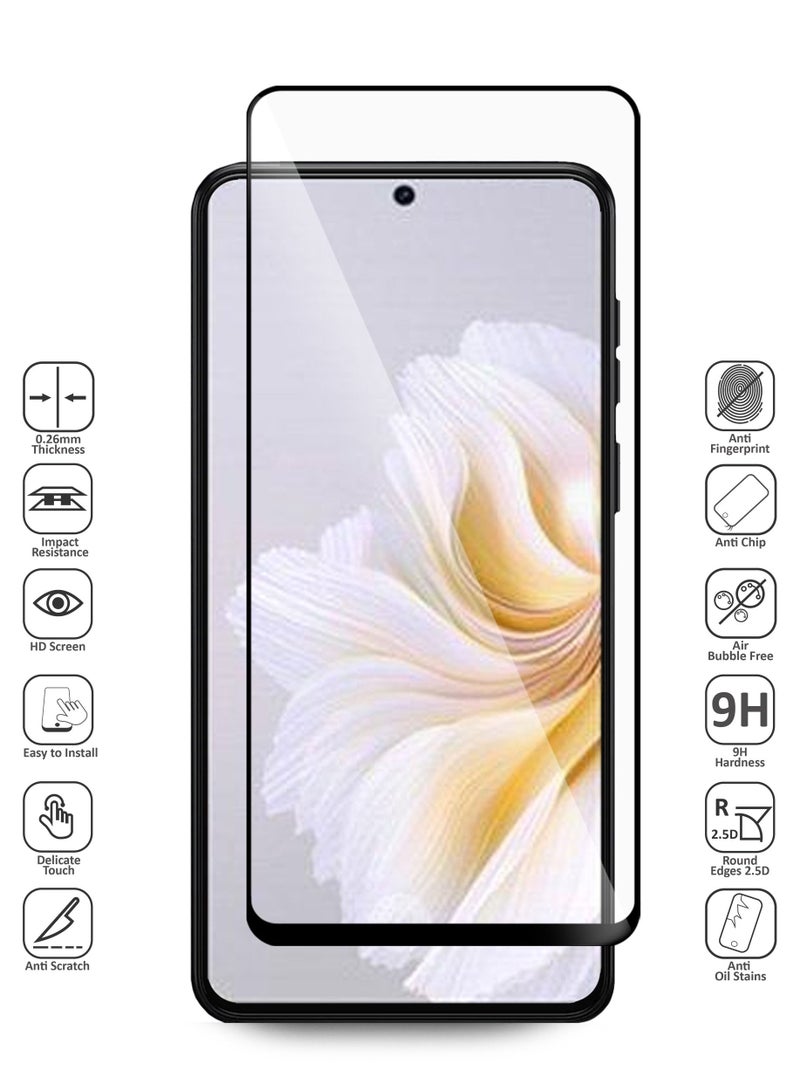 Wtech Premium E2E Full Glue Full Cover Tempered Glass Screen Protector For Tecno Camon 20 4G 2023 Clear - Image 2