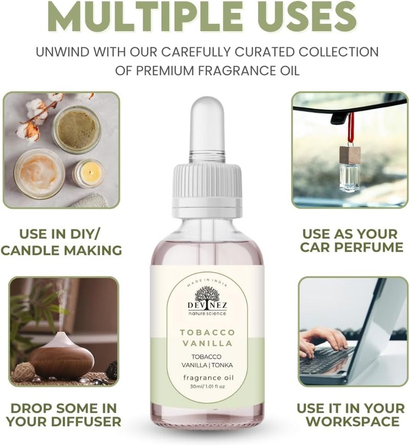 Tobacco Vanilla Fragrance Oil 30ml Perfect for DIY Candles, Aromatherapy & Diffusers (IFRA Certifed) - Image 4