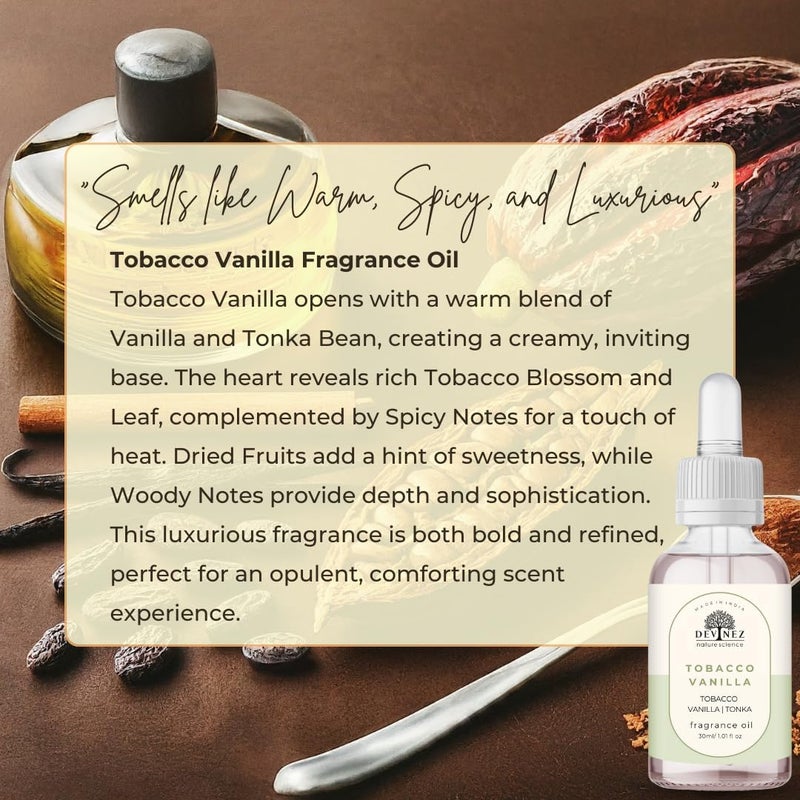 Tobacco Vanilla Fragrance Oil 30ml Perfect for DIY Candles, Aromatherapy & Diffusers (IFRA Certifed) - Image 3