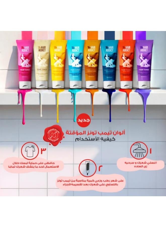 ذا هير أديكت تيمب تونز اصفر ذهبي ملون مؤقت للشعر 88 ملي - Image 3